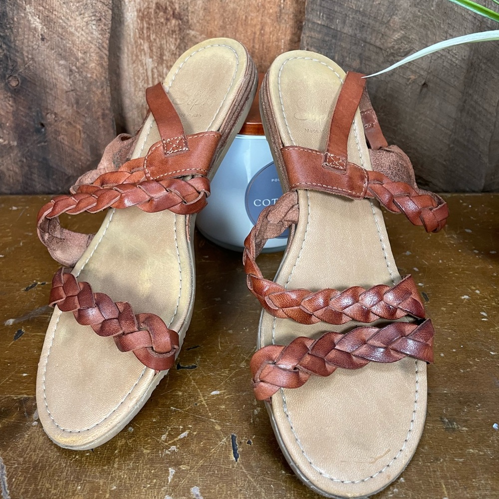 Sotta Sopra Leather Braided Sandals Size 37